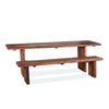 Barnwood 80" Dining Bench shown with table 