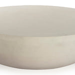Basil Outdoor Round Coffee Table Matte White Rounded Edge 232203-003
