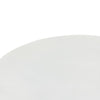 Basil Outdoor Coffee Table Matte White close up view of rounded top