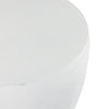 Basil Outdoor End Table Matte White Rounded Edge Detail