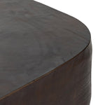 Basil Square Outdoor Coffee Table Top Right Rounded Edge Detail Four Hands