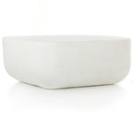 Basil Square Outdoor Coffee Table Matte White Angled View