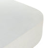 Basil Square Outdoor Coffee Table Matte White Top Right Rounded Corner Detail Four Hands