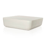 Basil Square Outdoor Coffee Table Matte White Angled View232614-004
