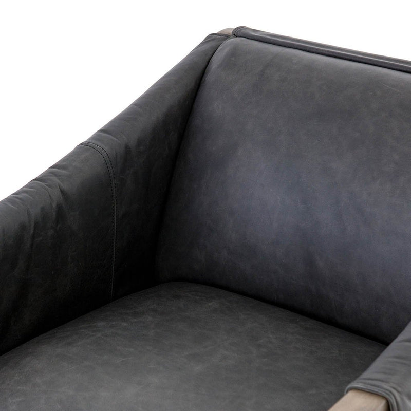 Contemporary Black Leather Chair living room furniture