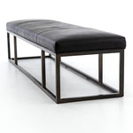 Beaumont Leather Bench CKEN-147A8-396 Rider Black Four Hands