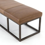 Beaumont Leather Bench Brown Leather CKEN-147A8-208 Four Hands