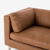 Beckwith brown leather Sofa - Napkin Camel CCAR-62-039