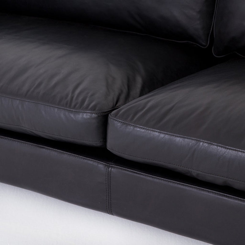 Seat Detail Four Hands Beckwith Sofa - Rider Black CCAR-62-396