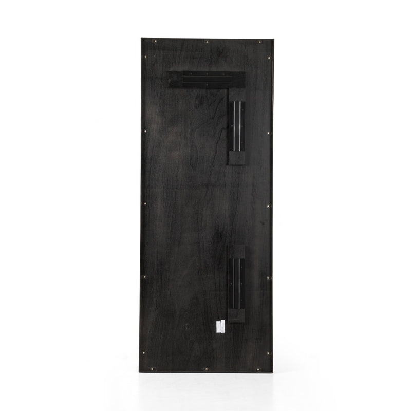 Bellvue Floor Mirror Rustic Black Vertical Back View 105810-004
