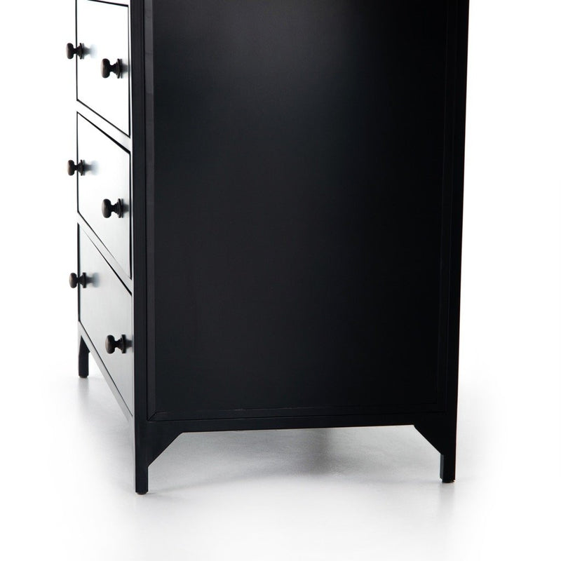 black tall dresser Four Hands Belmont 8 Drawer Tall Dresser