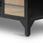 Four Hands Belmont Cabinet close up view right front leg