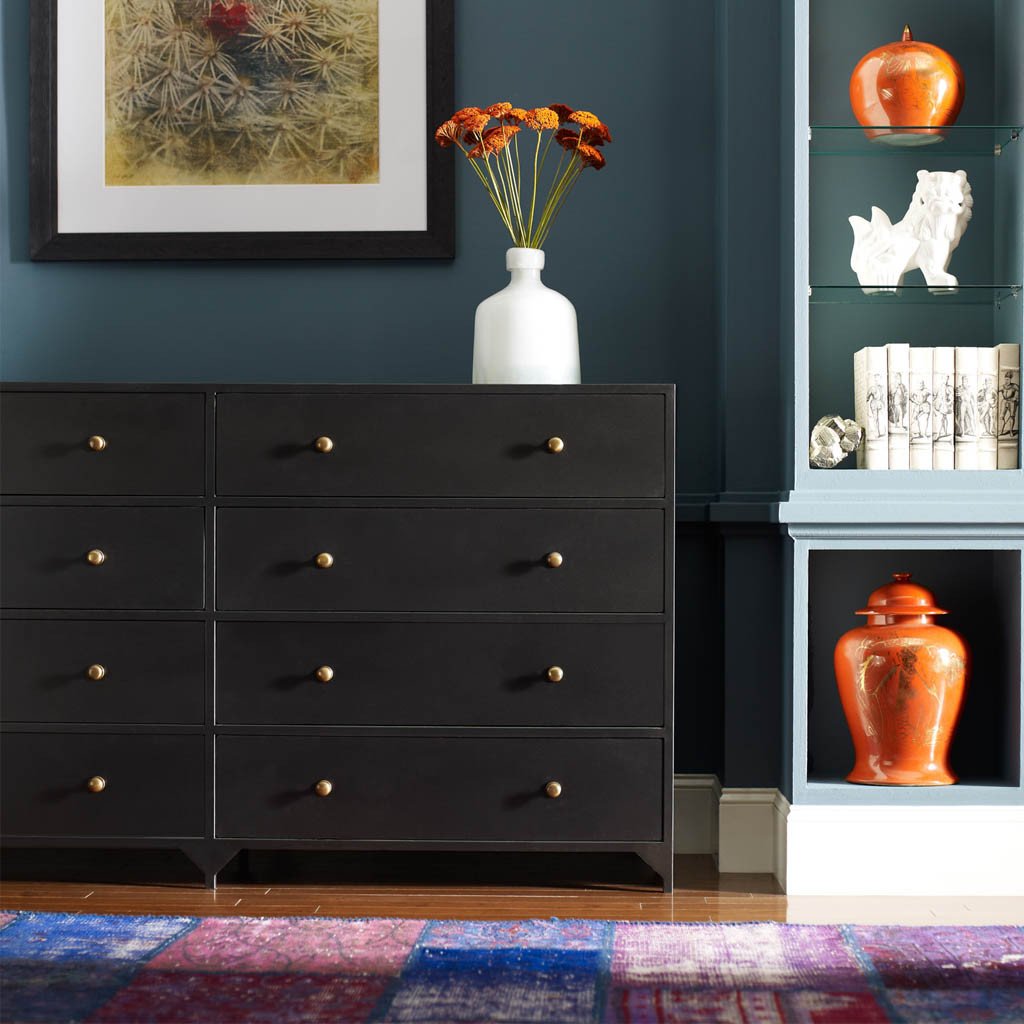 Belmont 8 Drawer Dresser - Black | Four Hands Belmont 8 Drawer Dresser - Black | Four Hands