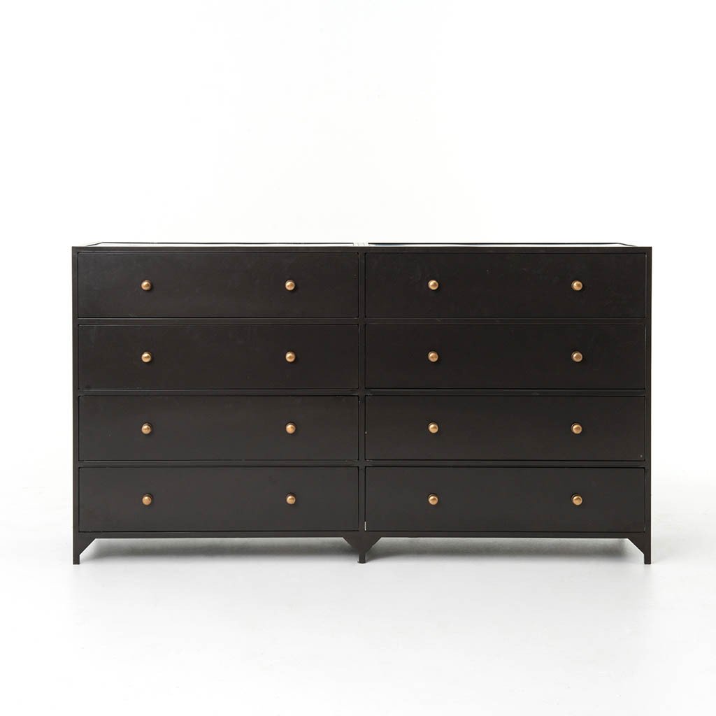 Belmont 8 Drawer Dresser - Black | Four Hands Belmont 8 Drawer Dresser - Black | Four Hands