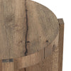 Bingham End Table Rustic Oak Veneer Top Rounded Edge Detail