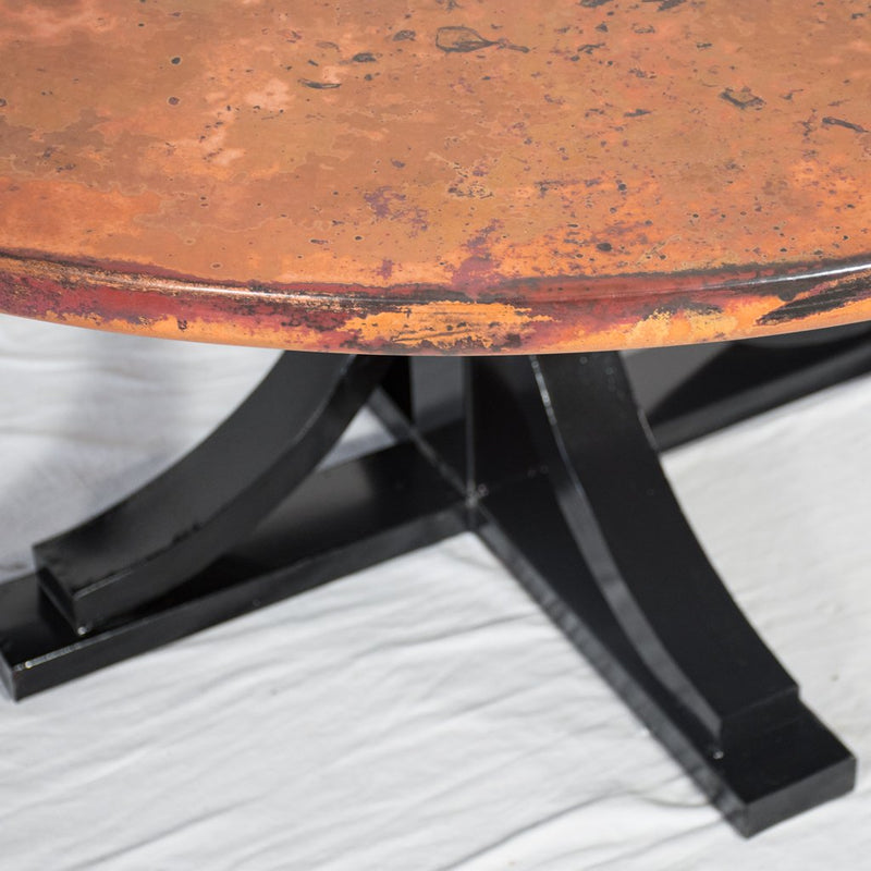 Vestal Copper Dining Table - Black & Natural Copper