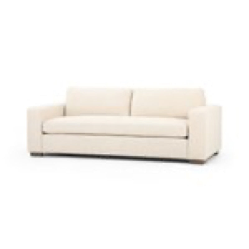 Boone Sofa angled view with cream upholstery