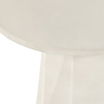 Bowman Outdoor End Table White Concrete Rounded Tabletop 105430-003
