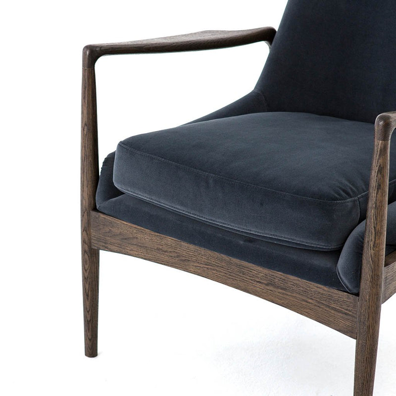 Four hands Braden Chair - Modern Velvet Shadow