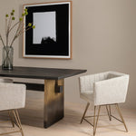 Brennan Black Oak Dining Table IFAL-078 Four Hands Furniture