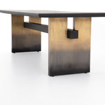 Brennan Black Oak Dining Table Ombre Base View