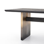 Brennan Black Oak Dining Table Leg Detail