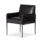 Brickel Dining Armchair Antique Black Angled View Four Hands