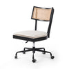 Britt Desk Chair Brushed Ebony Angled View Four Hands