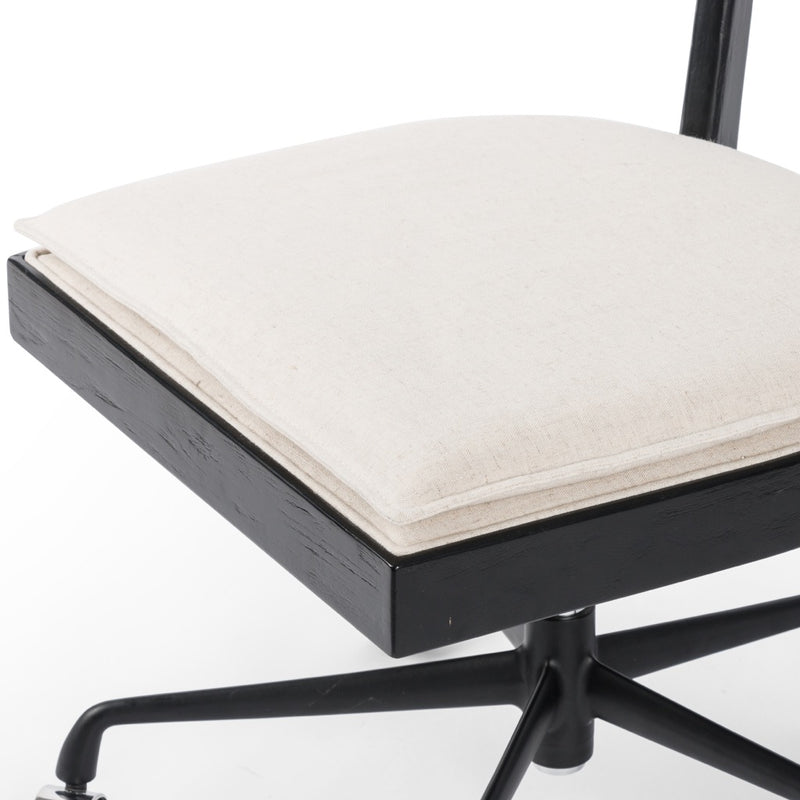 Britt Desk Chair Brushed Ebony Performance Fabric Seating 229090-005

