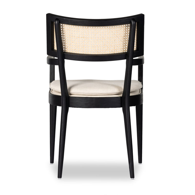 Britt Dining Armchair Brushed Ebony Back View Four Hands