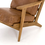 brown leather lounge chair