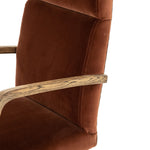 Bryson Desk Chair view of right side and back nettlewood arm and fabric
