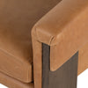 Cairo Chair Palermo Cognac close up of right front arm rest