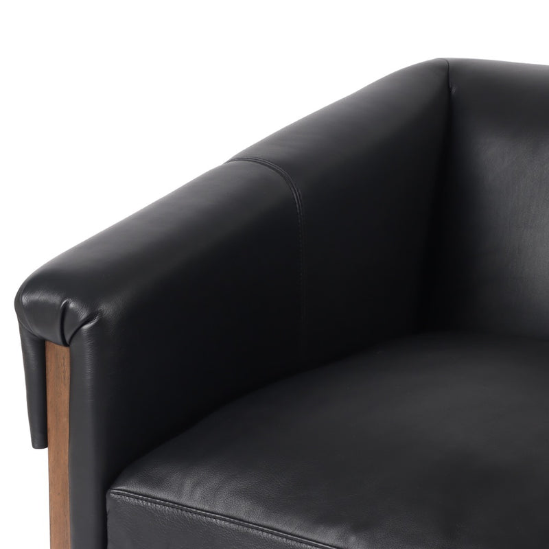 Cairo Chair Harrison Black Top Grain Leather Seating 229370-007
