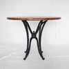 Copper and iron dining table counter height