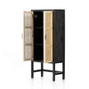 Caprice Narrow Cabinet Black Wash Mango Open Cabinets Four Hands