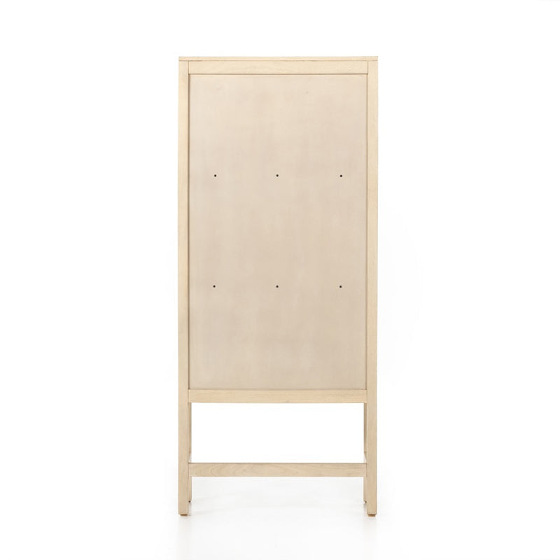 Caprice Narrow Cabinet Natural Mango Back View Four Hands