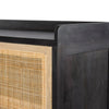 Caprice Sideboard - Black Wash Mango and Woven Cane