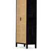Four Hands Caprice Tall Cabinet Black Wash Mango Angled View