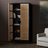 Caprice Tall Cabinet Black Wash Mango Staged View Four Hands