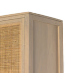 Caprice Tall Cabinet Natural Mango Top Right Corner Detail 234772-001

