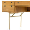Carlisle Desk Natural Oak Brass Legs 224163-002
