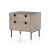 Carly 2 Drawer Nightstand front angled view
