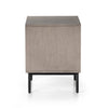Carly 2 Drawer Nightstand side view