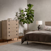 Carly 5 Drawer Dresser Grey Wash Staged View in Bedroom Setting VPTN-184

