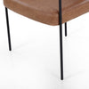 Four Hands Carrie Dining Chair Chaps Saddle Iron Legs
