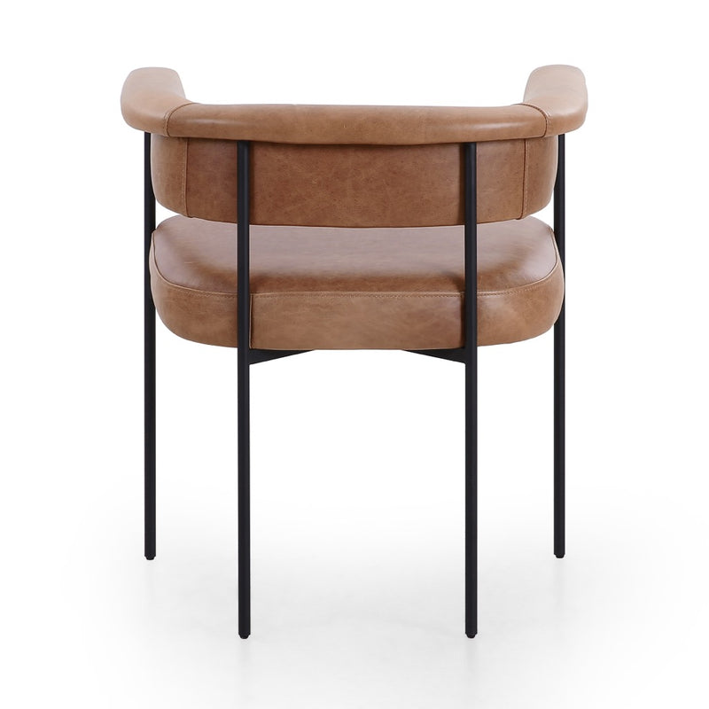 Four Hands Carrie Dining Chair Chaps Saddle Back View
