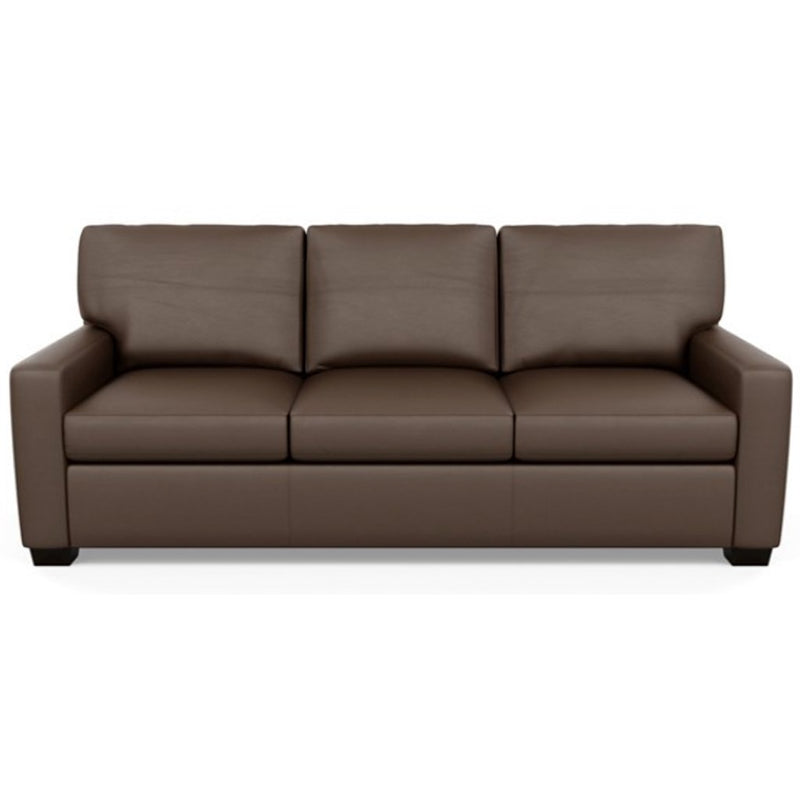 Carson Three Seat Leather Sofa by American Leather in Bali Brandy