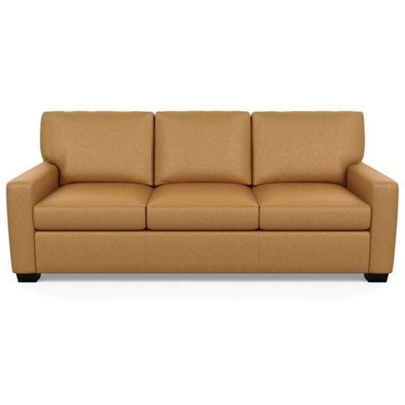 Carson Three Seat Leather Sofa by American Leather in Bali Butterscotch