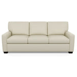 Carson Three Seat Leather Sofa by American Leather in Bali Cream